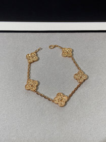 Van Cleef & Arpels Lava Gold Cztery Liście Clover Pięć Kwiatów-3698  