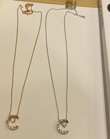 Chanel Sailor Moon Rose Gold Srebrny naszyjnik-3717  