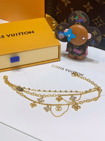 Louis Vuitton LV trzywarstwowa cztery-liściowa koniuszka strass bransoletka-3824  