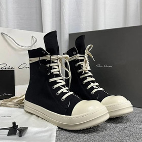 RICK OWENS/RO okrągłe palce korynkowe lekkie buty wysokie-2957  