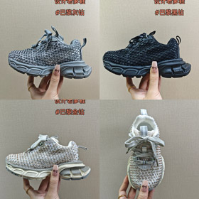 Balenciaga 3XL siatka rybna okrągły palca Lace-Up Low-Top obuwie dla dzieci-4158  