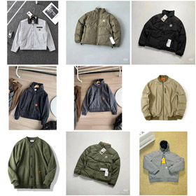 Carhartt logo haftowane w dół kurtka z kapturem-4387  