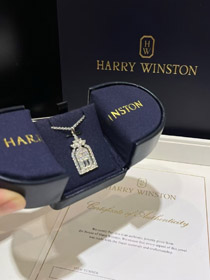 Harry Winston Full Diamond Door of Happiness Necklace-0094