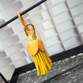 MIUMIU leather mini tassel flower pendant-3778