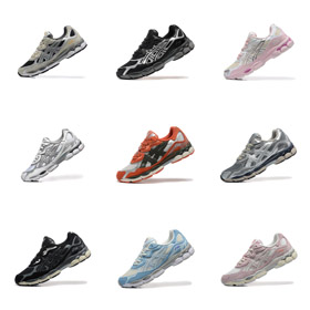 ASiCS GEL-NYC zamszowe siatki amortyzujące i odporne na zużycie buty biegawcze z niskim topem-2859  