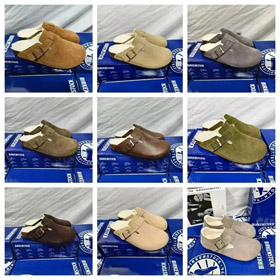 Birkenstock Boston Miękkie Footbed Komfortowe zamknięte papcie-2955  